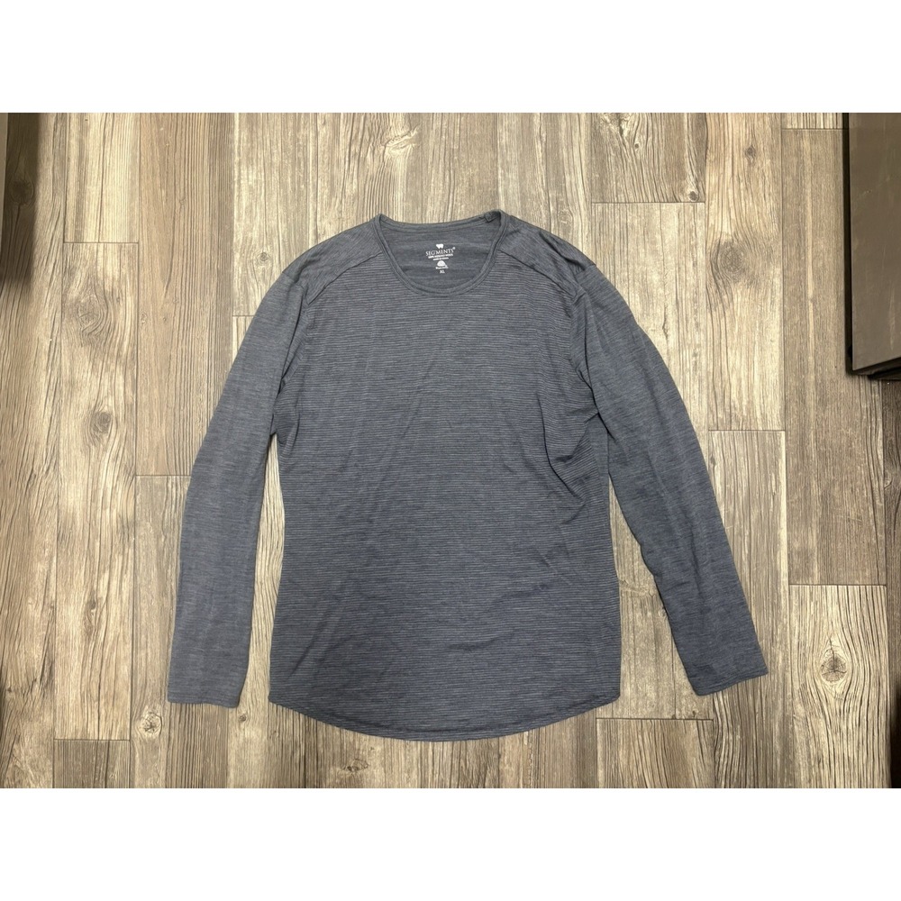 Segments Shirt Women's XL Gray 100% Merino Wool Washable Long Sleeve Baselayer